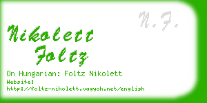 nikolett foltz business card